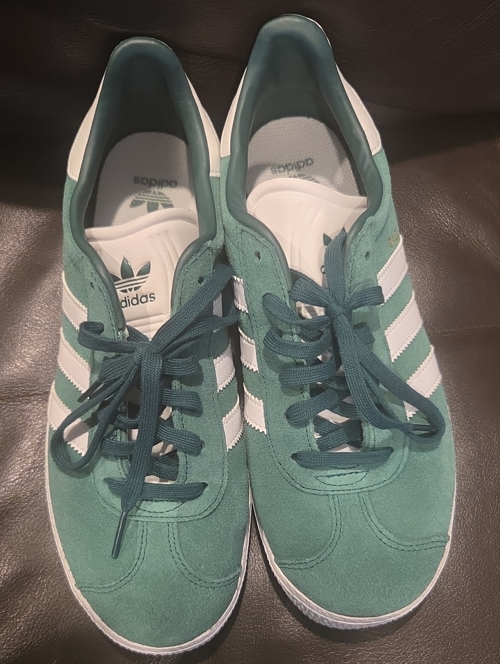 Adidas Originals Gazelle Green Suede Sneakers CG6697 Size 6Y / Women 7